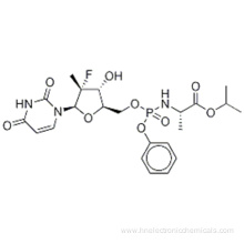 L-Alanine, N-[[P(S),2'R]-2'-deoxy-2'-fluoro-2'-methyl-P-phenyl-5'-uridylyl]-, 1-methylethyl ester CAS 1190307-88-0